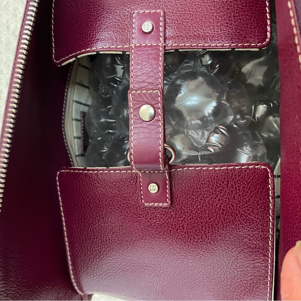 Kate Spade New York Pebble Leather Satchel in Burgundy/red. Vintage vibe - Picture 9 of 15